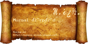 Muzsai Árpád névjegykártya