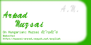 arpad muzsai business card